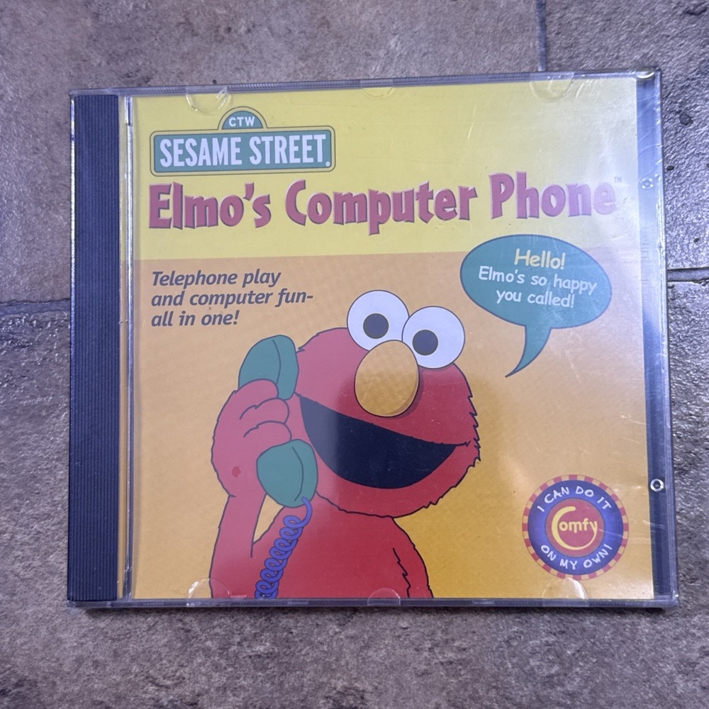 Vintage Sesame Street Elmo's Computer Phone PC CD-ROM Interactive Sealed Rare